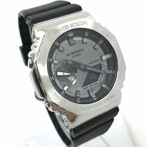 CASIO カシオ G-SHOCK ジーショック 腕時計 GM-2100-1A クオーツ デジアナ アナデジ オクタゴン メタル ブラック 箱付き 動作確認済みの画像4