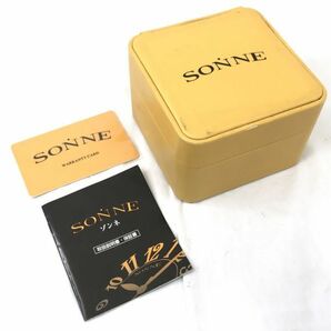 新品 SONNE ゾンネ 腕時計 クオーツ アナログ トノー シルバー ブラック 黒 コレクション おしゃれ シンプル 箱付き 電池交換済み 動作OKの画像6