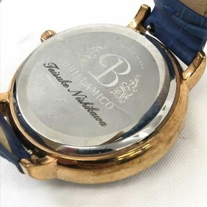 BRILLAMICO ブリラミコ 腕時計 クオーツ スワロフスキー ラインストーン おしゃれ ブルー ゴールド キラキラ 2針 電池交換済 動作確認済の画像5
