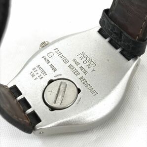 Swatch スウォッチ IRONY アイロニー 腕時計 クオーツ コレクション おしゃれ ブラック シルバー カレンダー シンプル 電池交換済 動作OKの画像5