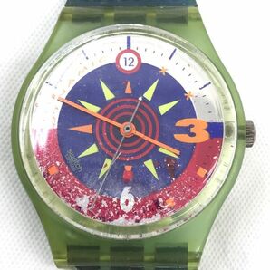 Swatch スウォッチ SOLEIL 腕時計 GL105 クオーツ コレクション コレクター おしゃれ グリーン スケルトン クリア カラフル 個性的 アートの画像1