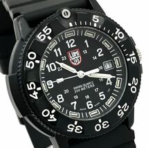 美品 LUMINOX ルミノックス 腕時計 クオーツ NAVY SEALS ネイビーシールズ SERIES 3000/3900 アナログ ブラック カレンダー 動作確認済_画像1