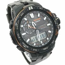 CASIO カシオ PROTREK プロトレック 腕時計 PRW-6000Y-1 電波ソーラー タフソーラー マルチバンド6 アナデジ ラウンド オレンジ 動作確認済_画像4