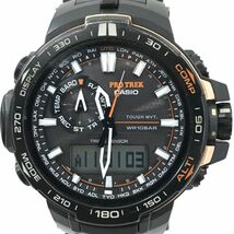 CASIO カシオ PROTREK プロトレック 腕時計 PRW-6000Y-1 電波ソーラー タフソーラー マルチバンド6 アナデジ ラウンド オレンジ 動作確認済_画像1