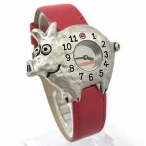 ALBEROBELLO アルベロベロ OLLEBOREBLA 腕時計 クオーツ コレクション コレクター おしゃれ 豚 ブタ ピンク ラインストーン 個性的 可愛いの画像3