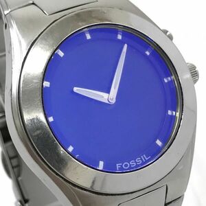 FOSSIL フォッシル 腕時計 JR-8751 816TIC クオーツ ブルー ミラー おしゃれ 格好良い コレクション コレクター 電池交換済 動作確認済