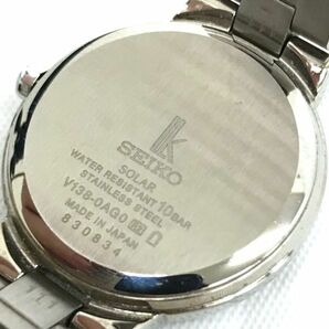 美品 SEIKO セイコー LUKIA ルキア 腕時計 SSVN029 V138-0AG0 ソーラー アナログ ラウンド シルバー デイデイトカレンダー 動作確認済みの画像6