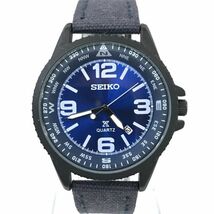 新品 SEIKO セイコー PROSPEX プロスペックス 腕時計 SRPC31K1 7S26-0020 クオーツ ラウンド ブルー ブラック コレクション 動作確認済み_画像2