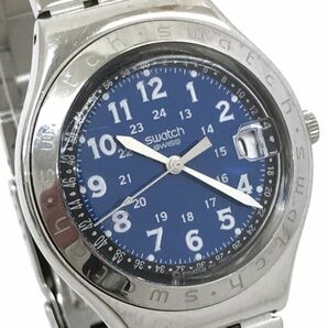 Swatch スウォッチ IRONY アイロニー HAPPY JOE 腕時計 YGS400GX クオーツ コレクション シンプル おしゃれ ブルー 電池交換済 動作確認済の画像1