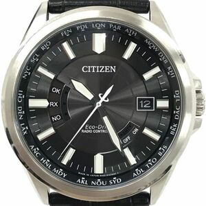 CITIZEN シチズン Eco-Drive エコドライブ 腕時計 CB0011-18E H145-S073545 電波ソーラー ラウンド ブラック シルバー 箱付き 動作確認済み