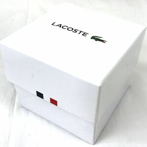 新品 LACOSTE ラコステ 腕時計 2011066 クオーツ アナログ ラウンド ブラック レザー カレンダー コレクション 箱付き 電池交換済み .の画像7