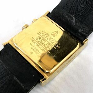 NIXON ニクソン THE ROTOLOG LEATHER ロトログ 腕時計 クオーツ スクエア 四角 ゴールド ブラック コレクション おしゃれ 個性的の画像6