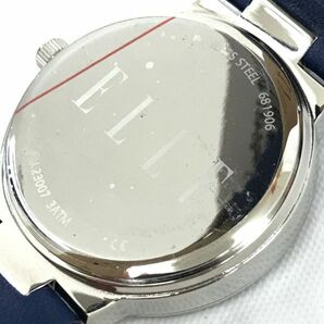 新品 ELLE エル 腕時計 ELL23007 クオーツ アナログ ラウンド ネイビー ストーン 3気圧防水 おしゃれ レディース ウォッチ 箱付 動作確認済の画像6