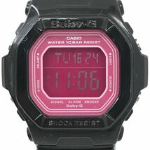 CASIO カシオ BABY-G ベビーG キャンディ カラーズ 腕時計 BG-5601-1 クオーツ ピンク ブラック 可愛い スクエア 電池交換済 動作確認済_画像1