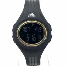 adidas アディダス 腕時計 ADP3158 クオーツ デジタル ラウンド ブラック コレクション カレンダー 5気圧防水 電池交換済み 動作確認済み_画像2