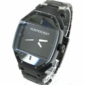 CITIZEN シチズン independent インディペンデント 腕時計 2530-003249-05 クオーツ アナログ トノー ブラック 電池交換済み 動作確認済みの画像3