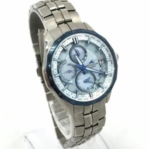 美品 CASIO カシオ OCEANUS オシアナス マンタ 腕時計 OCW-S3000P-2A 電波ソーラー ラウンド TITANIUM チタン マルチバンド6 箱付 動作OKの画像4