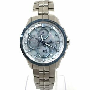 美品 CASIO カシオ OCEANUS オシアナス マンタ 腕時計 OCW-S3000P-2A 電波ソーラー ラウンド TITANIUM チタン マルチバンド6 箱付 動作OKの画像2