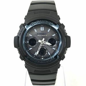 超美品 CASIO カシオ G-SHOCK ジーショック 腕時計 AWG-M100A-1A 電波ソーラー マルチバンド6 アナデジ ラウンド ブラック 箱付 動作確認済の画像2