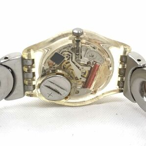 Swatch スウォッチ METALLIC DUNE 腕時計 LK258G クオーツ コレクション おしゃれ ボーダー 可愛い 個性的 アース 電池交換済 動作確認済の画像4