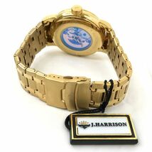 新品 J.HARRISON ジョンハリソン 腕時計 JH-2073GG 自動巻き 手巻き オートマティック アナログ ラウンド ゴールド 動作確認済み._画像5