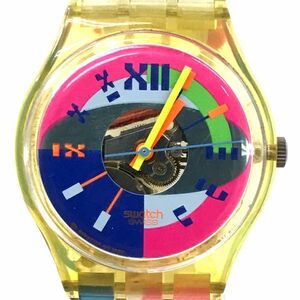 Swatch Swatch BEACH VOLLEY wristwatch GK153 quarts collection collector stylish skeleton clear colorful piece .. art 