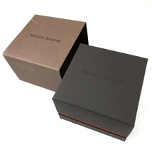 新品 Mauro Jerardi マウロジェラルディ 腕時計 MJ032-5 ソーラー 天然ダイヤモンド カレンダー ゴールド ブラック コレクション 動作OK 。_画像6