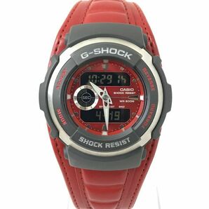 美品 CASIO カシオ G-SHOCK ジーショック G-SPIKE Gスパイク 腕時計 G-300-4A クオーツ アナデジ ラウンド レッド 20気圧防水 箱付 動作OKの画像2