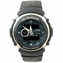 CASIO カシオ G-SHOCK ジーショック G-SPIKE Gスパイク 腕時計 G-300-3A クオーツ アナデジ ラウンド ブラック 20気圧防水 樹脂ベルト_画像2