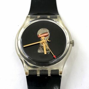 Swatch スウォッチ PORTE JARTELLES 腕時計 GK316 クオーツ コレクション 個性的 おしゃれ スケルトン ブラック 電池交換済 動作確認済の画像2