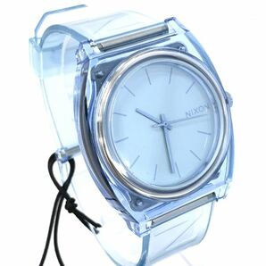 新品 NIXON ニクソン THE TIME TELLER タイムテラー 腕時計 A119 3143-00 クオーツ アナログ ラウンド ブルー クリア 動作確認済み 箱付きの画像3