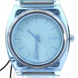 新品 NIXON ニクソン THE TIME TELLER タイムテラー 腕時計 A119 3143-00 クオーツ アナログ ラウンド ブルー クリア 動作確認済み 箱付きの画像1