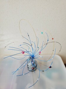 ワイヤーアート ハンドメイド 水の輝き