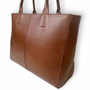 1 jpy start! ultimate beautiful goods / high capacity SHIPS Ships tote bag leather business bag shoulder .. possibility A4 storage possible men's document bag 