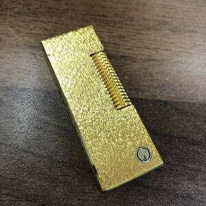 【美品】着火確認済 dunhill ダンヒル ローラーガスライター ゴールド 彫 dロゴ 総柄◆No6405