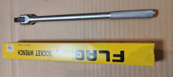 強力 3/4(19.0mm) フレックスハンドル 全長 500mm STRAIGHT/10-9842 (FLAG/フラッグ) 安心の日本製 ハンドツール ソケットレンチ