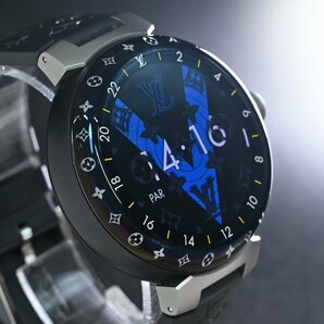 本物 ルイヴィトン 新発売 第三世代 『ライト・アップ』 マットブラック タンブール ホライゾン メンズウォッチ 男性用腕時計 付属品完備の画像5