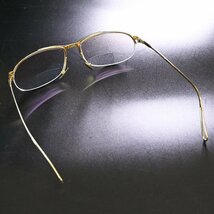 本物 極上品 ピアジェ 極希少 K18イエローゴールド ハーフリム フレーム 08 56-16 金無垢 眼鏡 サングラス 老眼鏡 アイウェア PIAGET_画像6