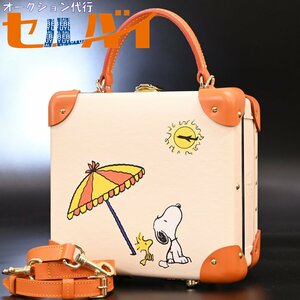  genuine article new goods glove Toro ta- present most new work Peanuts Snoopy London * square trunk case 2WAY shoulder bag GLOBE-TROTTER