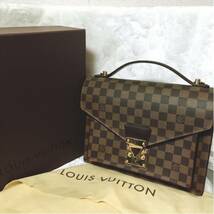 美品　ルイ・ヴィトン　LOUIS VUITTON　ダミエ　モンソー28　エベヌ　M48088_画像1