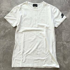 エンポリオアルマーニ ロゴプリントTシャツ L ホワイト コットン