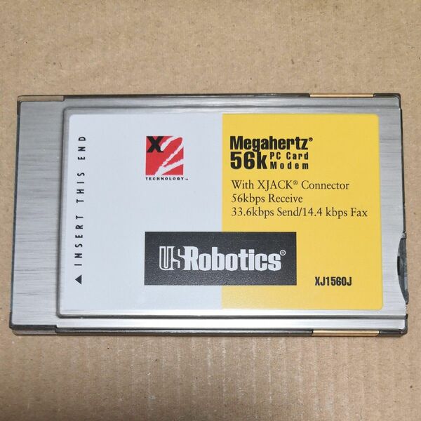 USRobotics Megahertz 56k PCカード型モデム XJ1560J