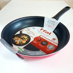 【新品未使用品】24㎝ クランベリーレッド T-fal ティファール フライパン