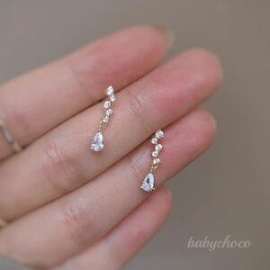 6 bead small stone ... earrings 