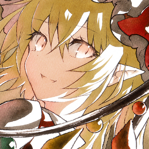 [Rinka] Flandre Scarlet Doujin Handgezeichnete Kunstwerkillustration Touhou Projekt A4, Comics, Anime-Waren, handgezeichnete Illustration