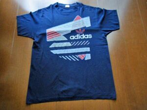 Lサイズ ネオ・ビンテージ！MADE IN USA★★８０’ｓ後半 ＡＤＩＤＡＳ アディダス 古着 USED Ｔシャツ