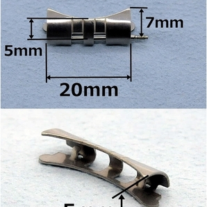 時計ベルト 20mm シルバー ジュビリー 弓カン ステンレスの画像4