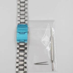 時計ベルト 20mm シルバー 弓カン 無垢 ステンレス プッシュ式の画像4