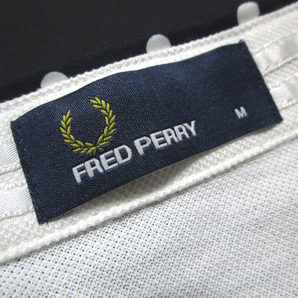 【フレッドペリー】 ドット切替衿 七分袖ポロシャツ カノコピケ サイズM ホワイト/ネイビー FRED PERRY ヒットユニオンの画像5