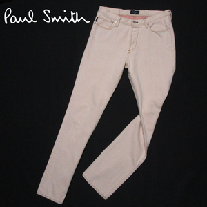 【ポールスミス】 フロントボタンフライ　カラーテーパードジーンズ　ライトモスピンク系　サイズM　PAUL SMITH JEANS　ジョイックス